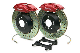 APR/Brembo 2 Piece - Red C Caliper - Drilled Rotor
