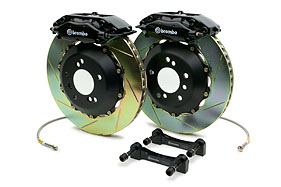 APR/Brembo 2 Piece - Black C Caliper - Slotted Rotor
