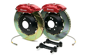 APR/Brembo 2 Piece - Red C Caliper - Slotted Rotor